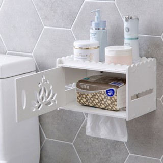Hộp đựng giấy nhà vệ sinh có kệ đựng vật dụng