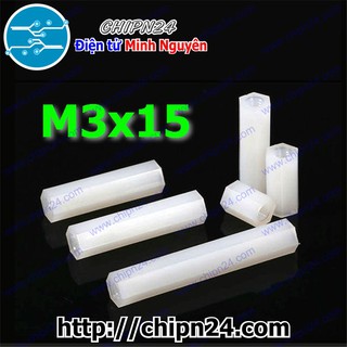 [10 CÁI] Cọc nhựa M3x15 (C-C) (Trụ nhựa)