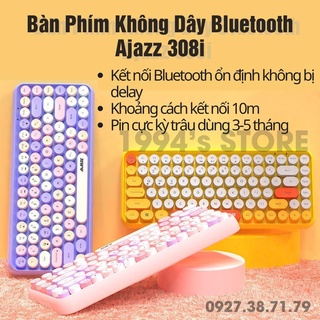 Ajazz 308i - Bàn Phím và Chuột Bluetooth Giả Cơ Không Dây - Dùng cho Điện thoại Máy tính bảng, Máy tính bàn Laptop, Tivi