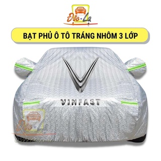 Bạt Phủ Xe Ô Tô VINFAST FADIL, LUX A 2.0, LUX SA 2.0, Chất Liệu Bạt Tráng Nhôm 3 lớp, có khóa kéo cửa lái