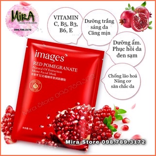 Mặt Nạ Vitamin LỰU ĐỎ IMAGES Dưỡng Trắng Cấp Ẩm Nâng Cơ