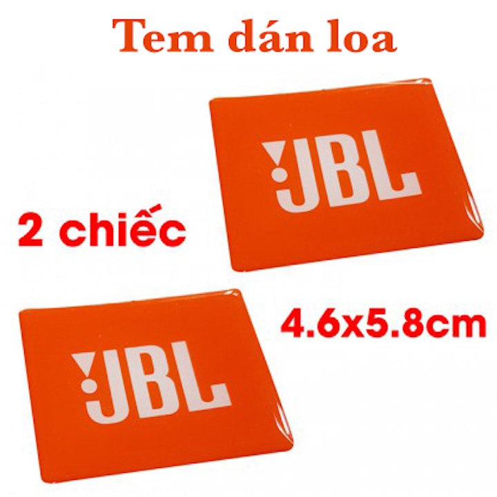 Tem dán loa JBL cao cấp [ Bộ 2 Cái ] Nhựa cứng sẵn tem dán siêu bền