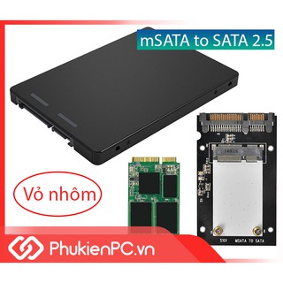 Box SSD mSATA sang SATA III 2.5 6gb vỏ nhôm tản nhiệt tốt