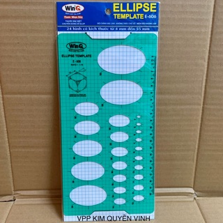 Thước Ellipse WinQ nhựa dẻo