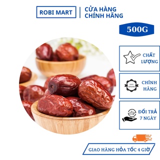 Táo đỏ sấy lạnh Robi Mart gói 500gr - Quả to tròn hàng loại 1 chính hãng