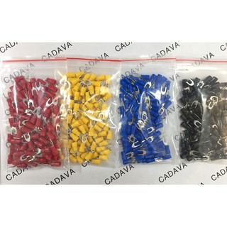 Đầu cốt chỉa bọc nhựa  (100 cái) - Đầu cos chữ Y - Đầu cốt chẻ / 1.25-3.2 / 1.25-4 / 2-4