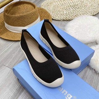 giày slip on chất len đế cao su