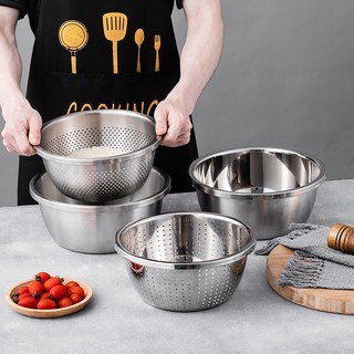 bộ rổ chậu, bộ giá vo gạo cao cấp inox 304% hàng dầy cao cấp các cỡ