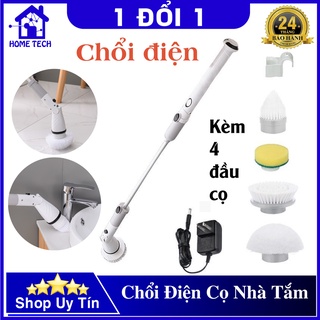 Chổi Điện Cọ Nhà Vệ Sinh Bồn Cầu, Bàn Chải Làm Sạch Vệ Sinh Nhà Tắm Không Dây + 4 Đầu Chổi