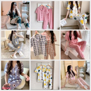 Pijama, Bộ Ngủ Nữ cotton ngắn tay quần dài CDCP01<br>