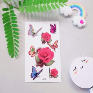 Hình xăm bướm j05. Xăm dán tatoo mini tạm thời, size <10x6cm