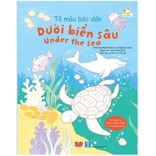 SÁCH - Tô màu bóc dán - Dưới biển sâu - Under the sea