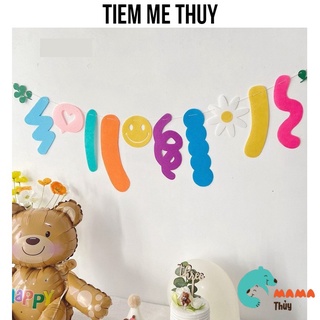 Chùm ký tự nỉ vui nhộn trang trí sinh nhật