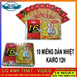 Bộ 10 miếng dán giữ nhiệt,làm ấm Giữ Ấm Cơ Thể Con Chuột Túi