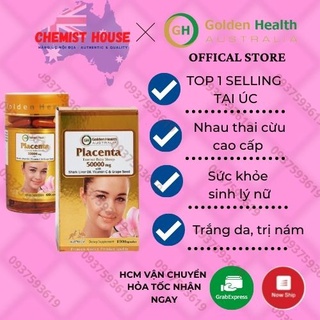 [ Hàng Chuẩn ÚC ] Golden Healthy Placenta 50000mg - Viên uống nhau thai cừu 100 viên
