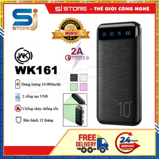 Sạc Pin Dự Phòng Tích Hợp Màn Hình Led Dung Lượng 10000MAH Remax WK-16 - Bảo Hành 6 Tháng