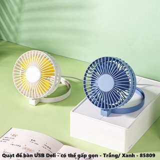 Quạt kẹp USB để bàn văn phòng - quạt cầm tay Deli - Có thể tháo rời - 85801 / 85810 / 81809 - vpp Diệp Lạc (sỉ/lẻ)