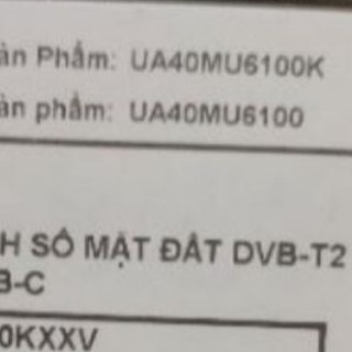 Bo nguồn UA40MU6100, UA43MU6100