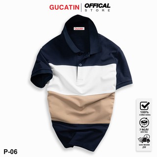 Áo thun polo có cổ ngắn tay cao cấp form chuẩn vải mát không nhăn không xù thiết kế sang trọng GUCATIN- P-06