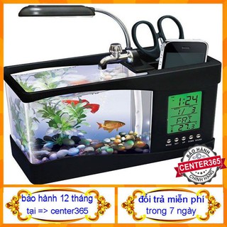 [XẢ KHO+FREE SHIP] Bể Cá Mini Kiêm Đồng Hồ Để Bàn kèm phụ kiện  Siêu Dễ Thương Màu Ngẫu Nhiên