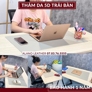 [Hình Thật / Giá Xưởng] Thảm Da Trải Bàn 5D Màu Xám Pastel Chống Thấm, Chống Trầy, Tiện Lợi, Bảo hành 2 Năm Tại Xưởng
