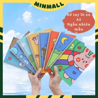 Sổ tay lò xo A5 kẻ ngang Họa Tiết Hoạt Hình Dễ Thương 60 tờ-120 trang #C217 (A5)
