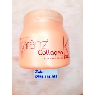 Hấp dầu kem ủ phục hồi tóc Collagen KARANZ 1000ml ( Vàng ) cải thiện khô xơ, tóc nát ,siêu thơm phục hồi suôn mềm óng ả.