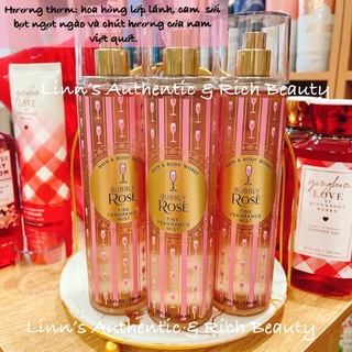 BUBBLY ROSE - Xịt Thơm Dưỡng Thể Body Mist Full Size Bath &amp; Body Works