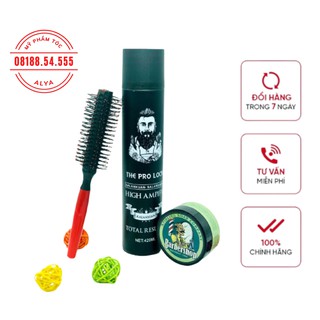 COMBO gôm sáp THE PRO LOCK + Wax BARBERSHOP tạo kiểu giữ nếp cho tóc. HÀNG CHÍNH HÃNG
