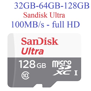 Thẻ nhớ microSD 32GB/64GB/128GB Sandisk Ultra 100MB/s, Thẻ nhớ camera wifi