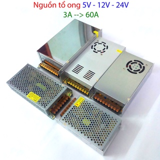 Nguồn tổ ong, nguồn 5V/12V/24V - 40A/30A/20A/15A/10A/5A chuyên dùng cho camera, đèn LED, máy bơm mini