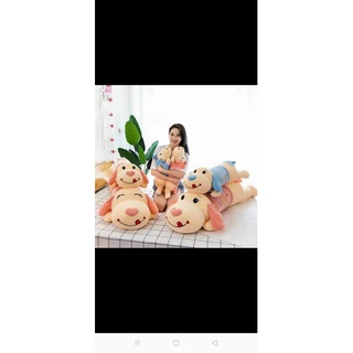 GẤU BÔNG CHÓ NGỦ ÁO HỒNG và áo xanh-    Hàng nội địa TRUNG ( CÓ ảnh thật)