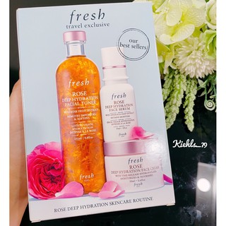 Set FRESH Rose 3 món fullsize : toner , serum , kem