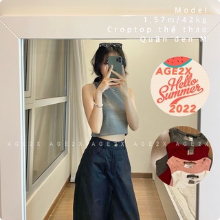 Áo Croptop Thể Thao HỒNG NUDE AGE2X Hàng VNXK Chất Lượng Cao - Không Độc Hại - Không Ra Màu - Không Mất Phom Khi Giặt