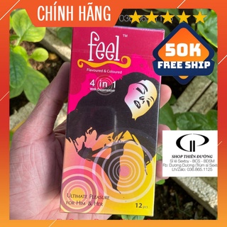 Bao Cao Su Feel 4IN1 Bi Gai  Kéo Dài Thời Gian Quan Hệ - Hộp 12Bcs