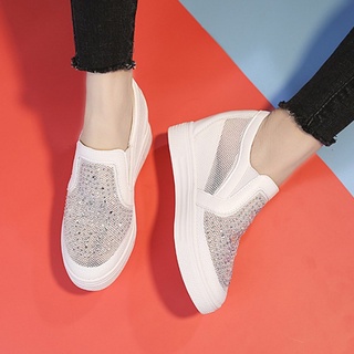 [CÁ TÍNH_ĐẸP ĐỘC] Giày slip on độn lưới V6 S294 cao 6 phân, êm chân, hàng xịn, phong cách Korea
