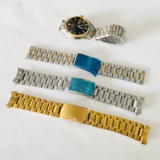 Dây Đồng Hồ Kim Loại Đúc Đầu Ôm Đầu Bằng Size 18-20-22 mm ( tặng dụng cụ thay dây )