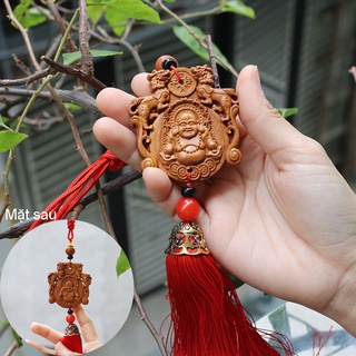Khánh treo xe ô tô Phật Quan Thế Âm - Dây treo xe ô tô gỗ hoàng dương cao cấp - MS100320223