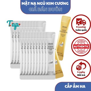 (Lẻ 1c) Mặt nạ ngủ HIH dưỡng ẩm sáng da tinh chất 24K Diamond Hyaluronic Acid Gold Fullerene Sleeping Pack