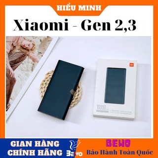 Pin sạc dự phòng 10000mAh Xiaomi gen 3,gen 2, hỗ trợ sạc nhanh, 2 cổng
