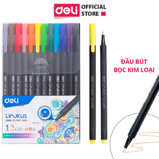 Bút liner đi nét ngòi bọc kim loại 0.45mm viết caligraphy thư pháp brush letter trang trí sổ tay nhiều màu hợp sinh viên