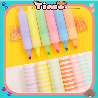 Bút Highlight Nhiều Màu Dạ Quang Hai Đầu Ghi Nhớ Pastel Cute VPHL2