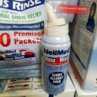 Bình xịt mũi neilmed 75ml cho trẻ em và người lớn (hàng tách set) date xa