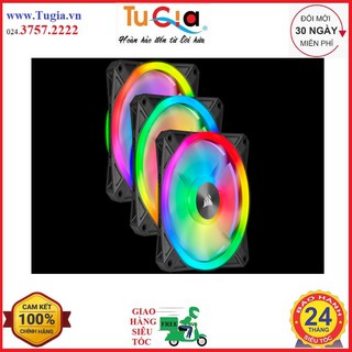 Corsair QL Series, Ql120 RGB, 120mm RGB LED Fan, Triple Pack with Lighting Node Core