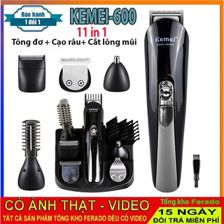 Tông Đơ Cắt Tóc KEMEI KM 600 kiêm cạo râu chấn viền cắt lông mũi đa năng