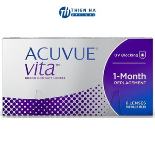 Kính áp tròng cận thị 1 tháng không màu Thiên Hà Optical chống tia UV độ ẩm cao khử khuẩn mát mắt ACUVUE VITA MỸ