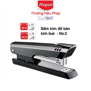 MAPED - Bấm kim để bàn bằng kim loại No.3 - [Chính hãng]
