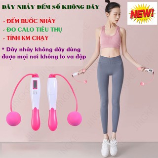 Dây Nhảy Thể Thao Đếm Số Không Dây đếm bước nhảy, đo calo, quãng đường dụng cụ tập gym giảm cân tại nhà