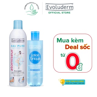 Bộ sản phẩm dưỡng ẩm và chăm sóc da Xịt khoáng Ecoluderm 400ml + Nước hoa hồng dành cho da thường 250ml