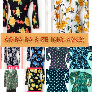 áo lẻ bà ba bông size 1(40-49kg) thun aty/gân thái